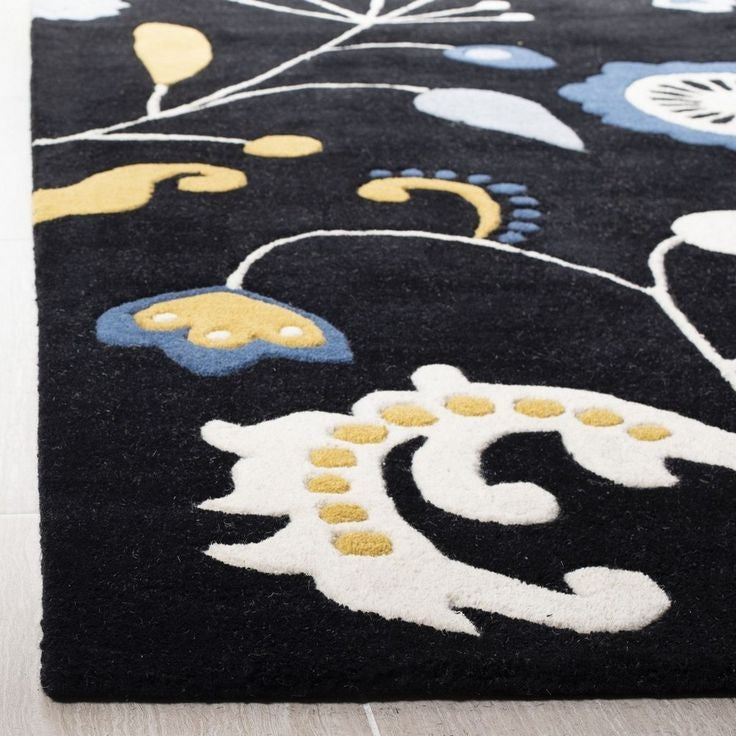 Step Ember Handmade Tufted Wool Carpet - Corner