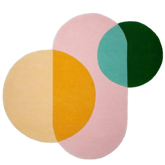 Craft Valley Handmade Tufted Irregular Shaped Wool Carpet