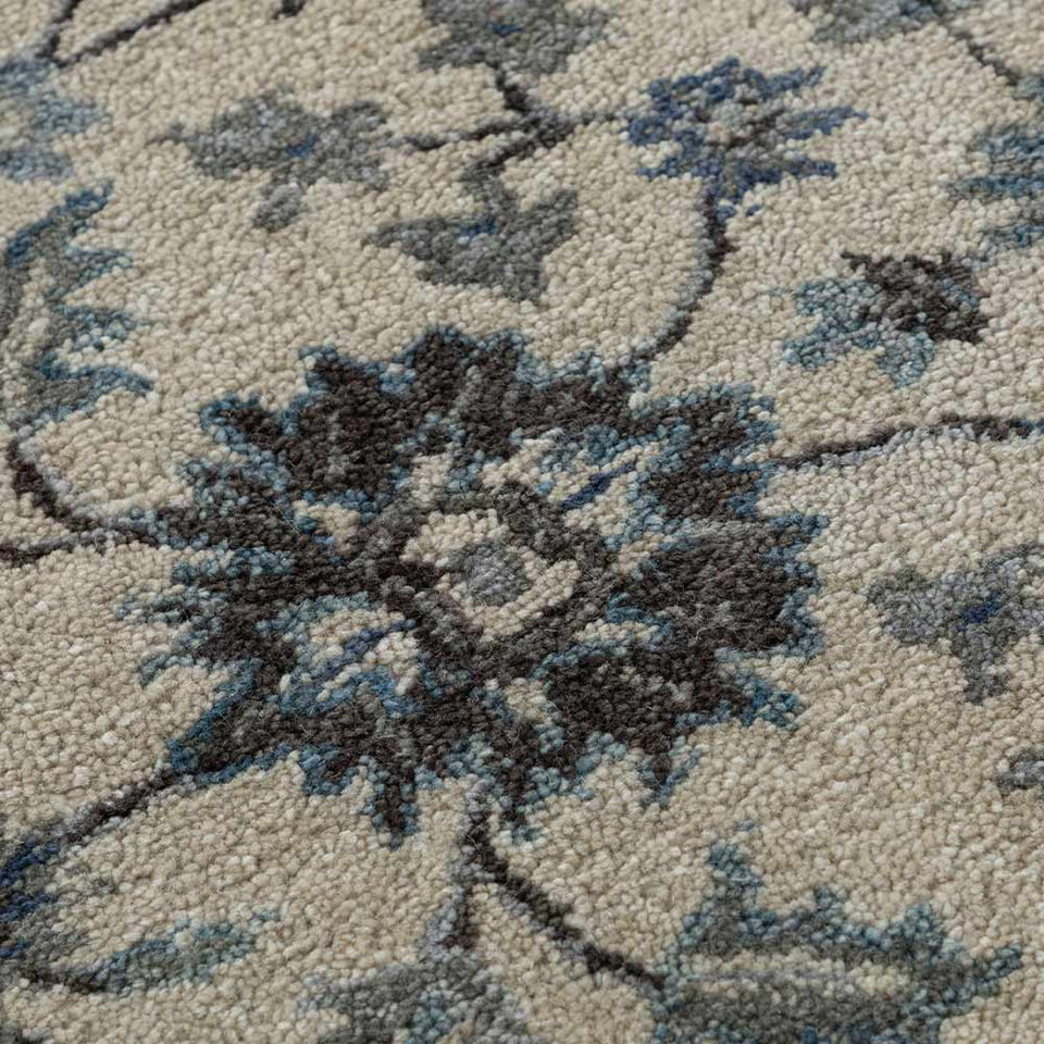 Zahana Behrouz Handmade Tufted Wool Carpet - CloseUp