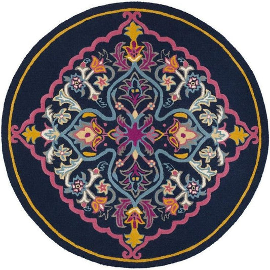 Alabaster Ridge Handmade Tufted Round Wool Carpet - Headshot