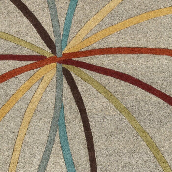 Crimson Dash Handmade Tufted Wool Carpet - CloseUp
