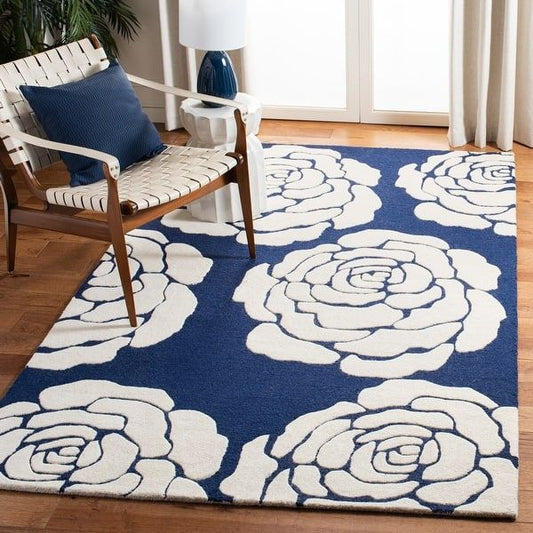 Mesh Bloom Handmade Tufted Wool Carpet - Floorshot