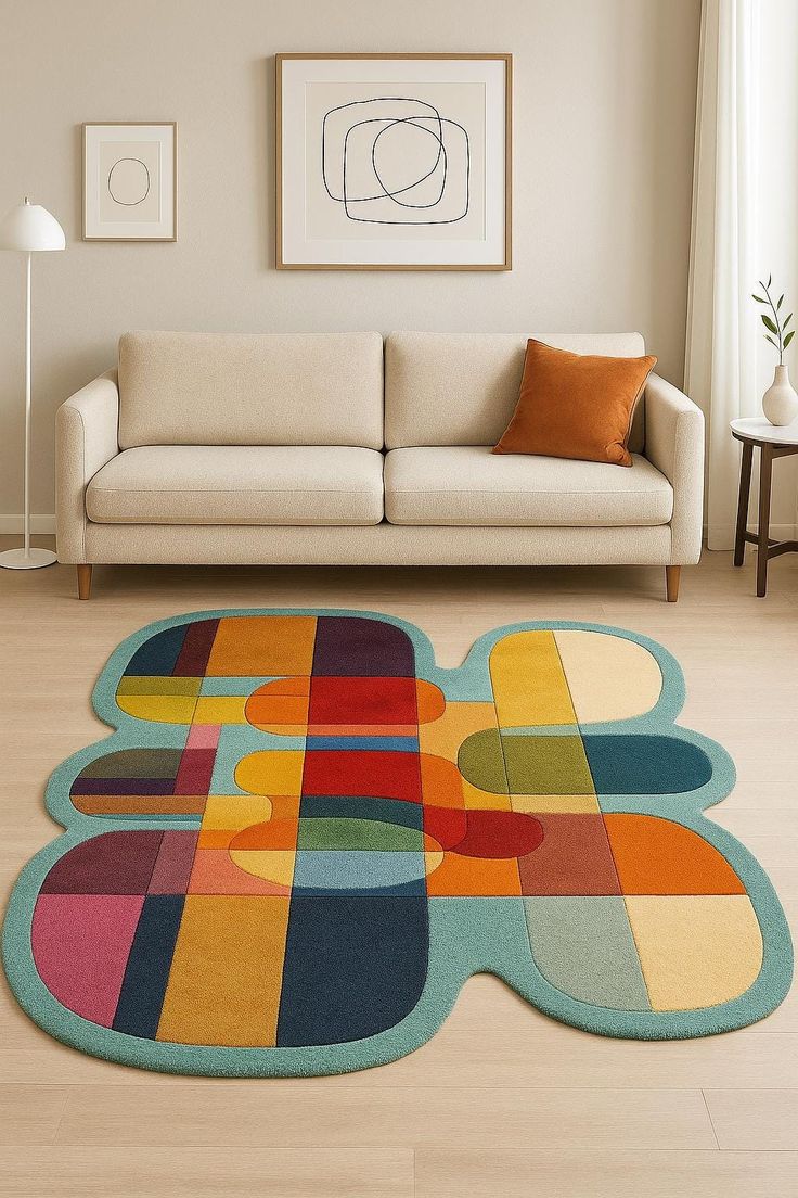Beaver Creek Handmade Tufted Irregular Shaped Wool Carpet - Floorshot