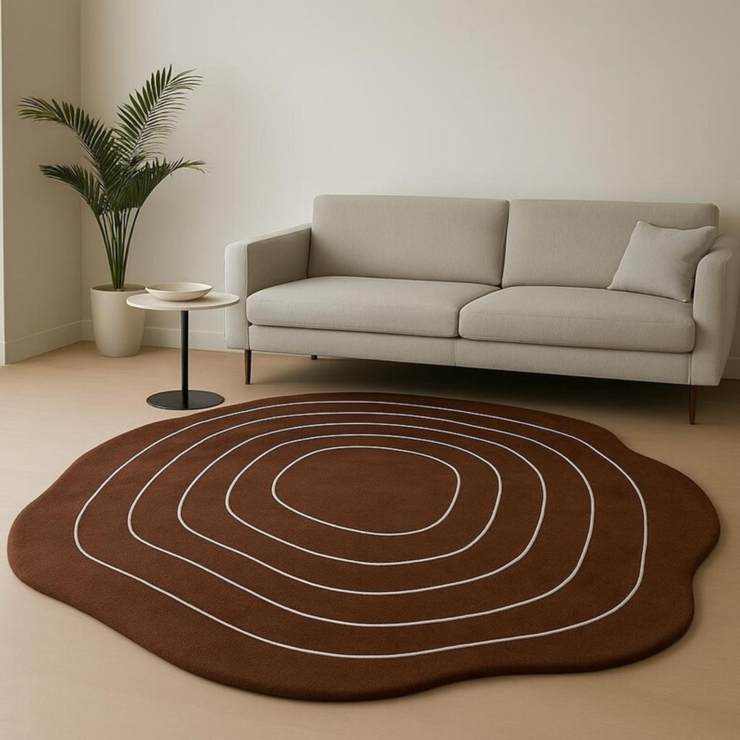 Nestar Tapestry Handmade Tufted Irregular Shaped Wool Carpet