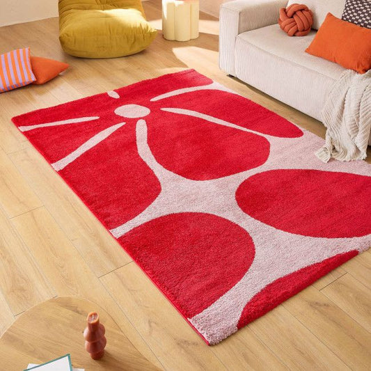 Icy Bloom Handmade Tufted Wool Carpet - Floorshot