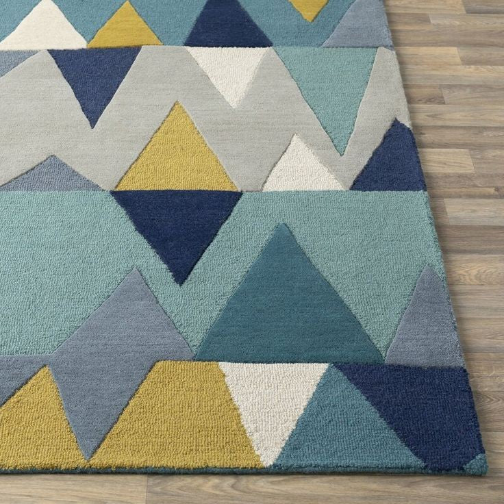 Blunk Whisk Handmade Tufted Wool Carpet - Corner