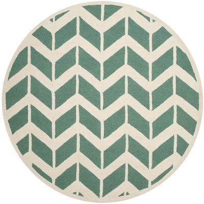 Strome Petal Handmade Tufted Round Wool Carpet - Headshot