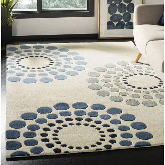 Earthy Drift Handmade Tufted Wool Carpet - Floorshot