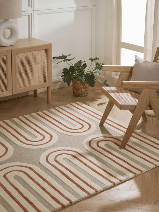 Olive Tint Handmade Tufted Wool Carpet - Floorshot