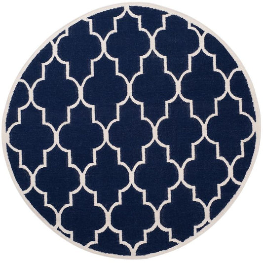 Dawnlight Frost Handmade Tufted Round Wool Carpet - Headshot