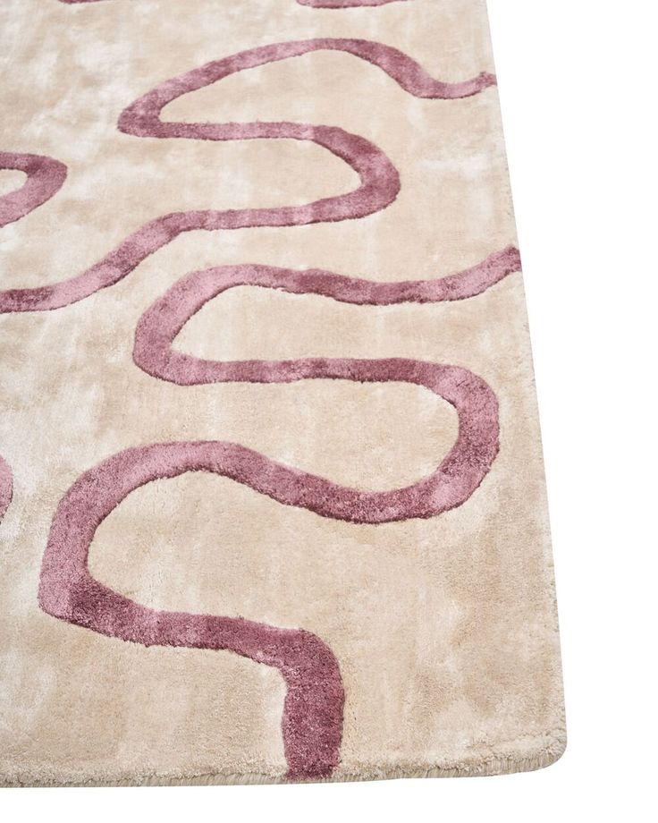 Stripe Sparkle Handmade Tufted Wool Carpet - Corner