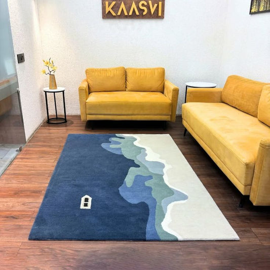 Choco Drape Handmade Tufted Wool Carpet - Floorshot