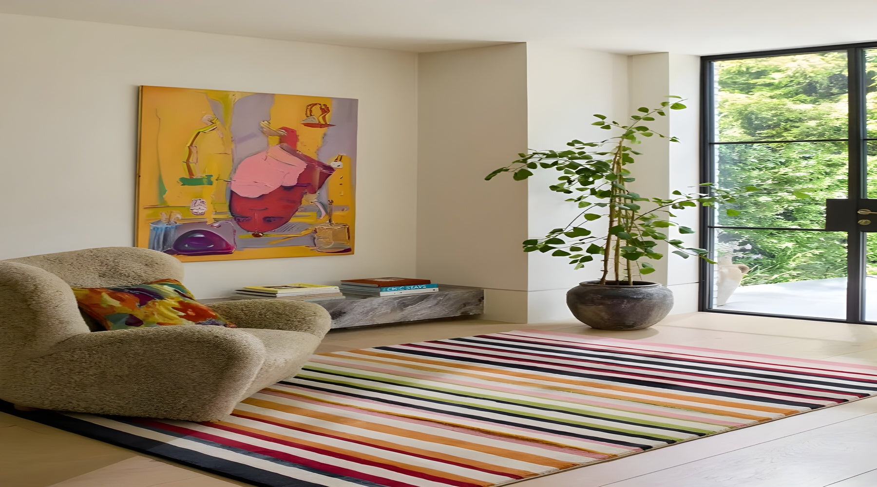 Handmade Tufted Multicolor Wool Carpet - Floorshot
