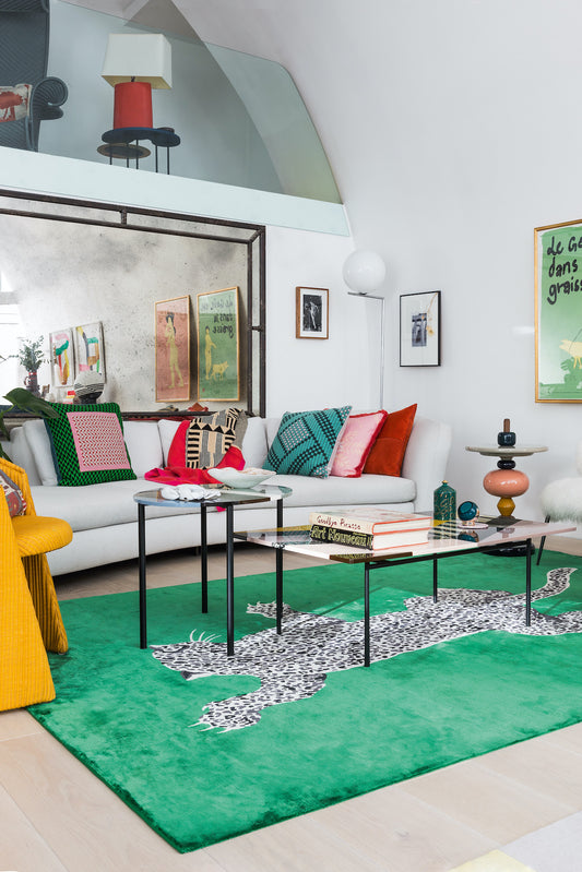 Climbing Leopard Handmade Tufted Wool Carpet - Floorshot