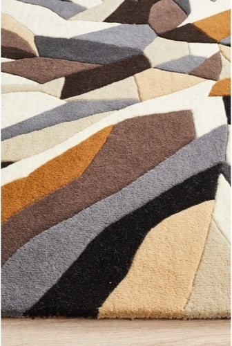 Nest Whirl Handmade Tufted Wool Carpet - CloseUp