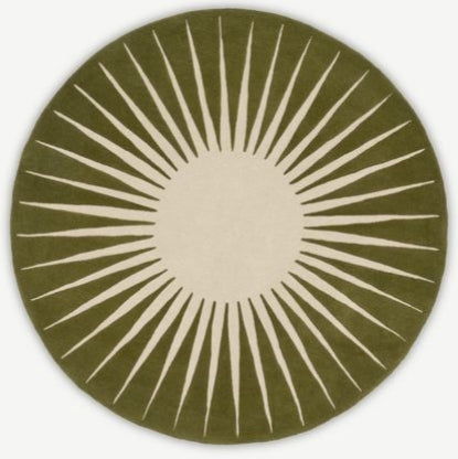 Galaxy Strand Handmade Tufted Round Wool Carpet - Headshot