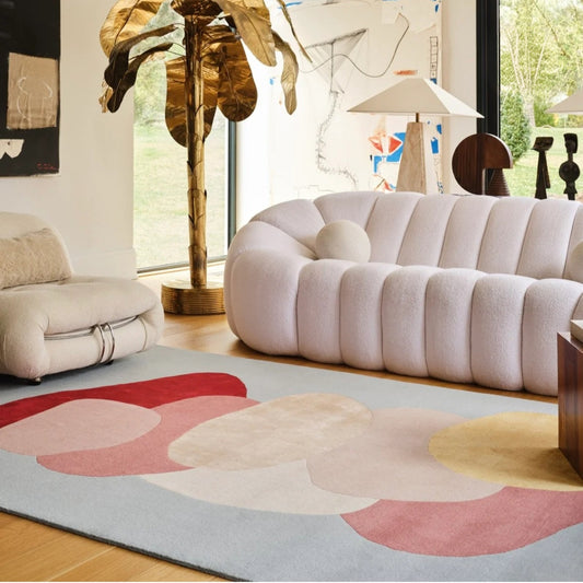 Mountains Brick Handmade Tufted Wool Carpet - Floorshot