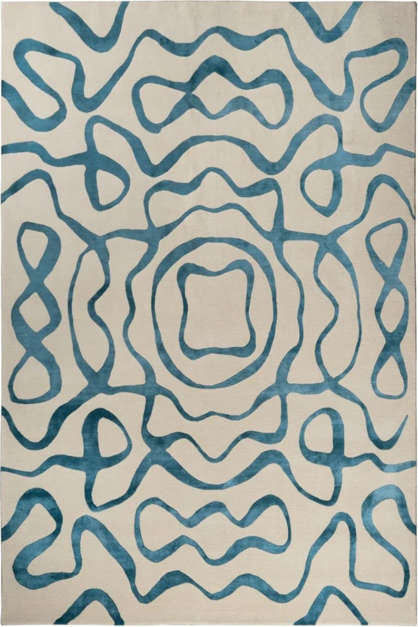 Soft Flame Handmade Tufted Wool Carpet - Headshot