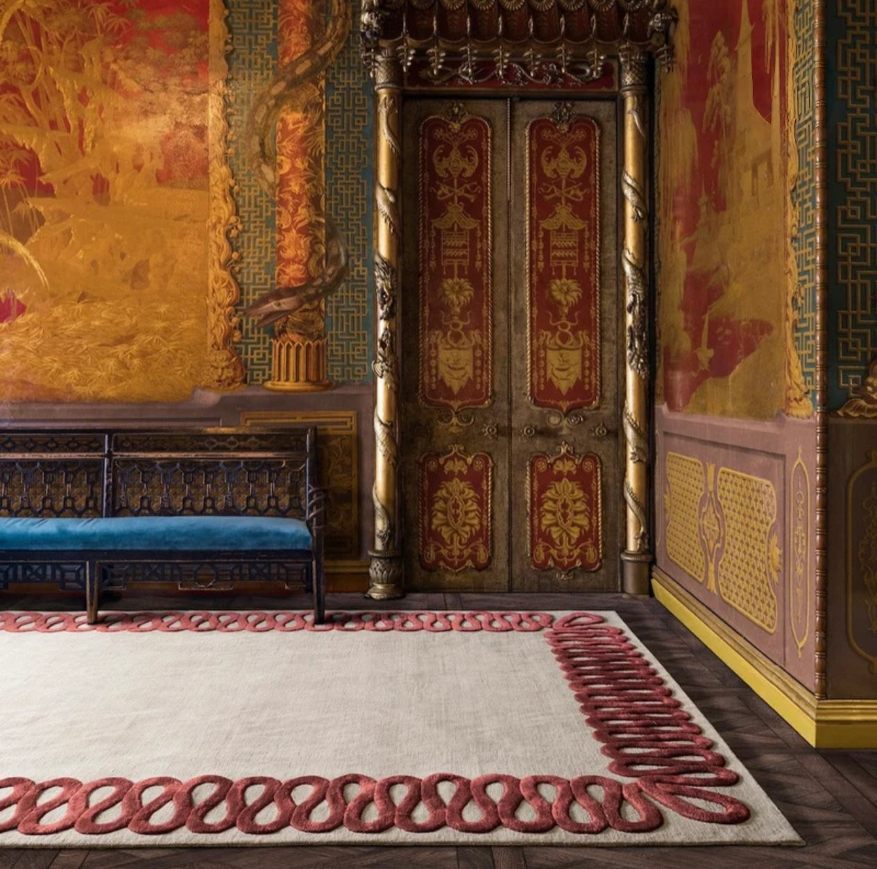 Cinnamon Rigid Handmade Tufted Wool Carpet