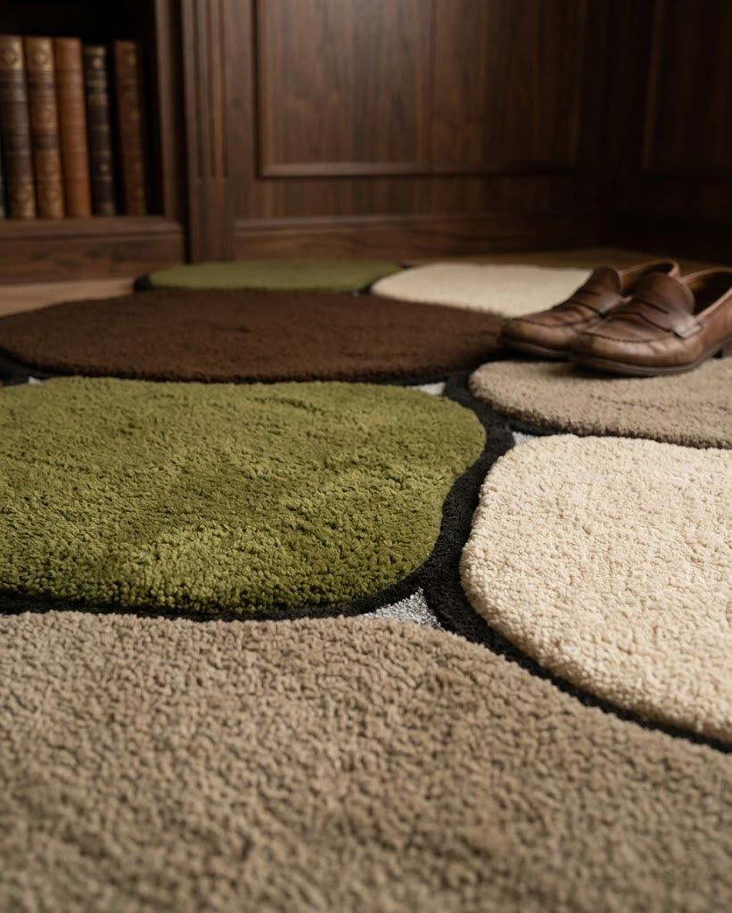 Sinetic Crysta Handmade Tufted Irregular Shaped Wool Carpet