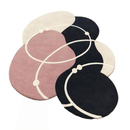 Crystal Puzzle Handmade Tufted Irregular Shaped Wool Carpet