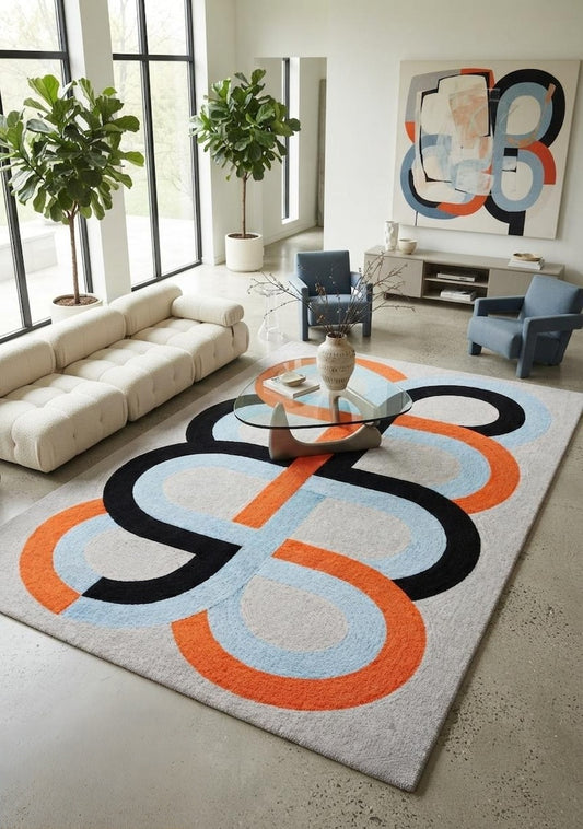 Magnolia Ice Handmade Tufted Wool Carpet