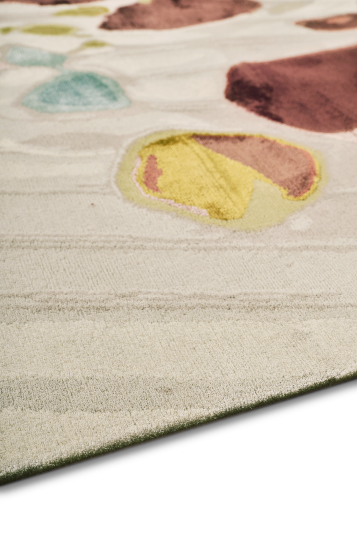 Oyster Stucco Handmade Tufted Wool Carpet - Corner