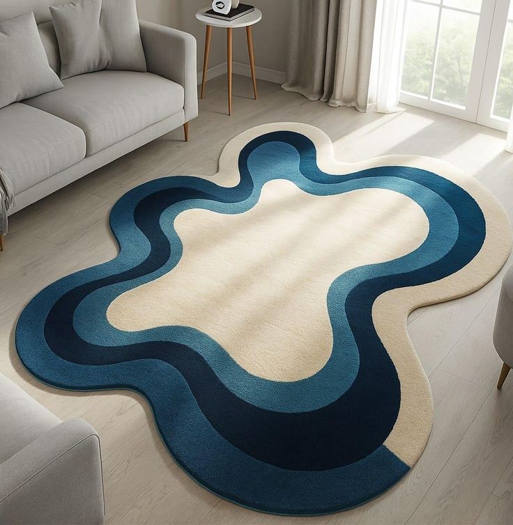 Sigma Planet Handmade Tufted Irregular Shaped Wool Carpet - Floorshot