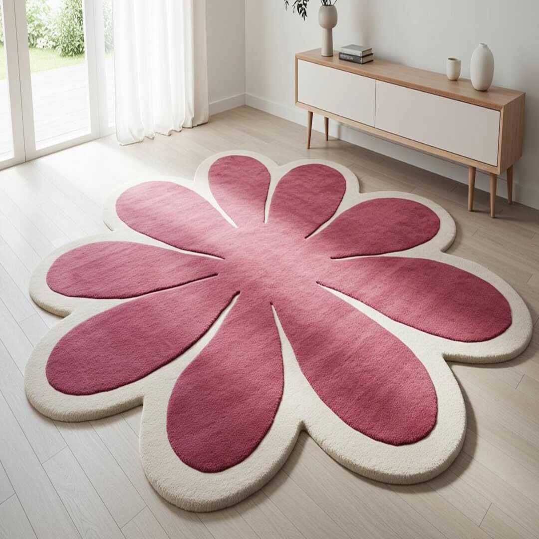 Celestia Mimics Handmade Tufted Irregular Shaped Wool Carpet