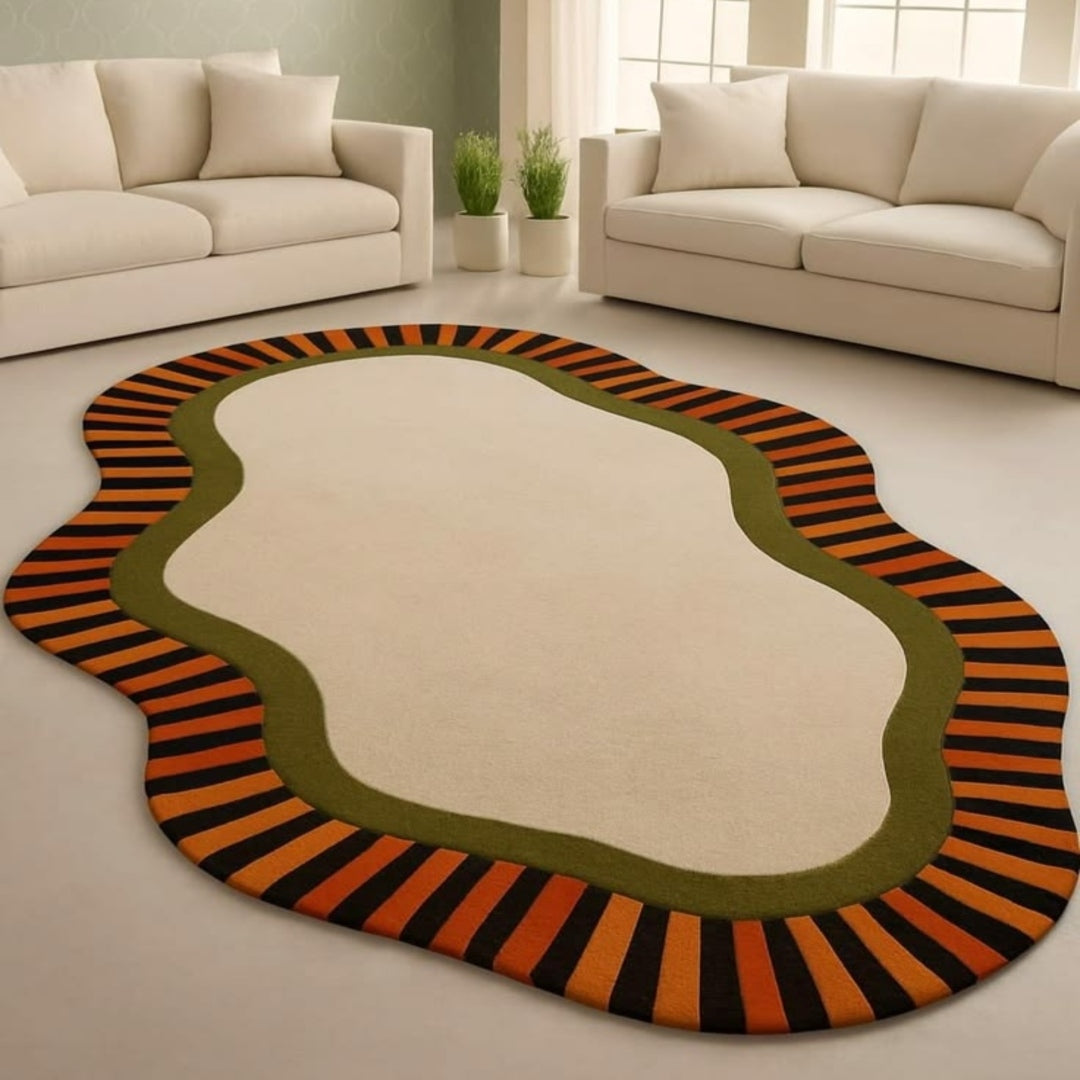 Mystery Mine Handmade Tufted Irregular Shaped Wool Carpet
