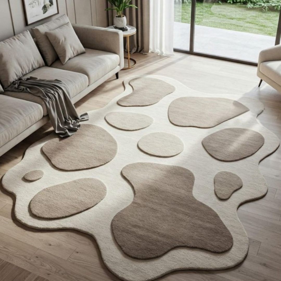 Stone Hunter Handmade Tufted Irregular Shaped Wool Carpet