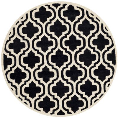 Zinc Dusk Handmade Tufted Round Wool Carpet - Headshot