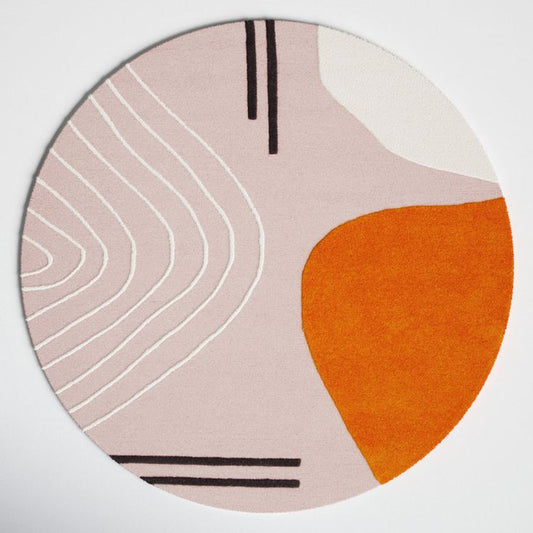 Willow Brook Handmade Tufted Round Wool Carpet - Headshot