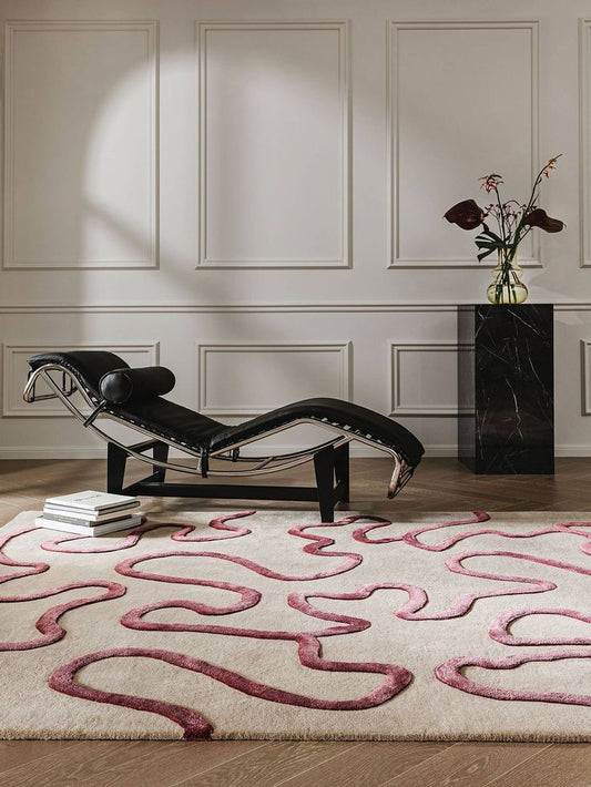 Stripe Sparkle Handmade Tufted Wool Carpet - Floorshot