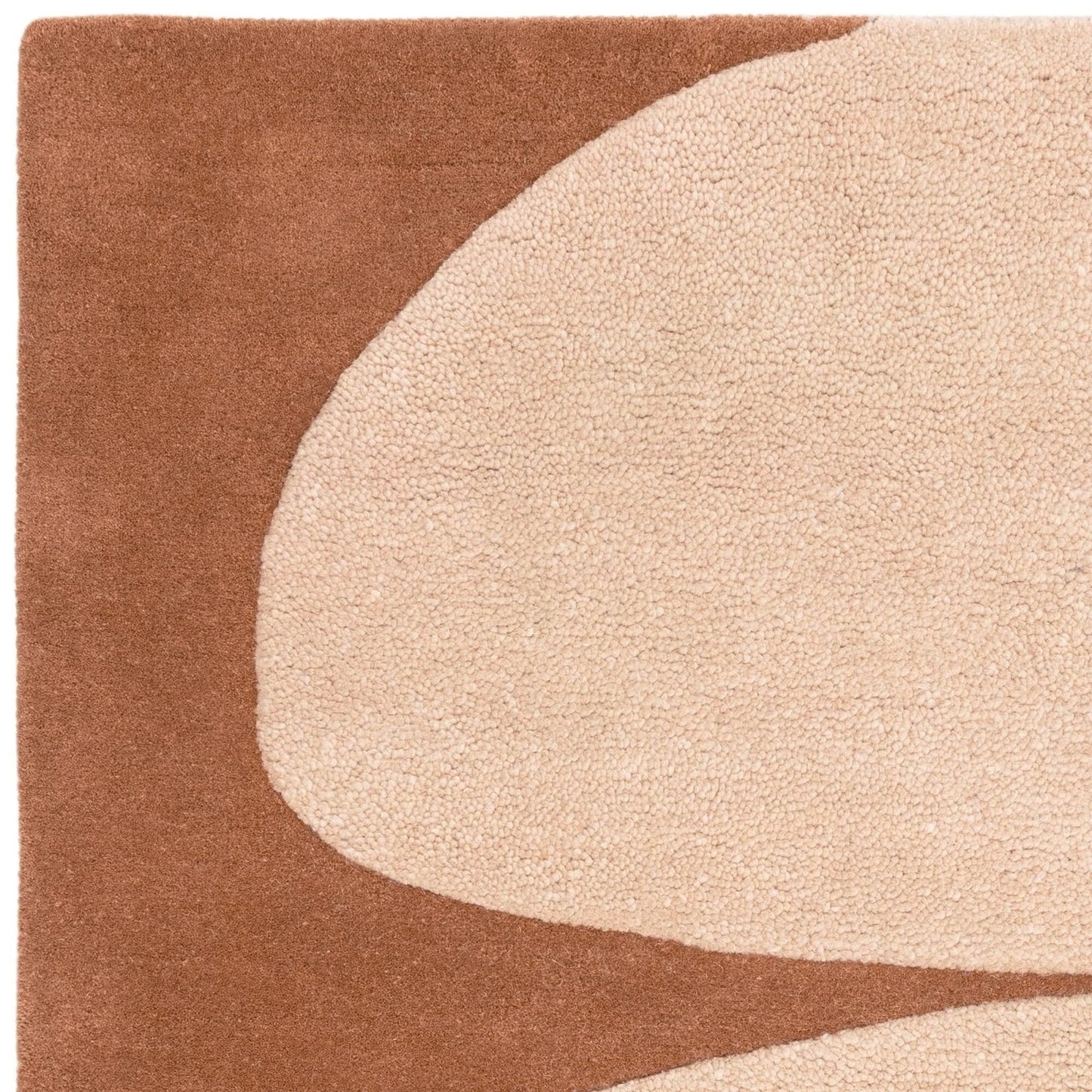 Sculpture Canva Handmade Tufted Wool Carpet - Corner
