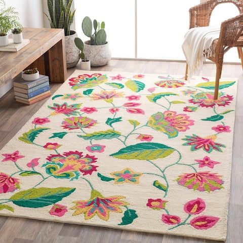 Warm Grove Handmade Tufted Wool Carpet - Floorshot