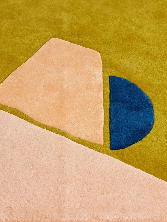 Firefly Wing Handmade Tufted Wool Carpet - CloseUp