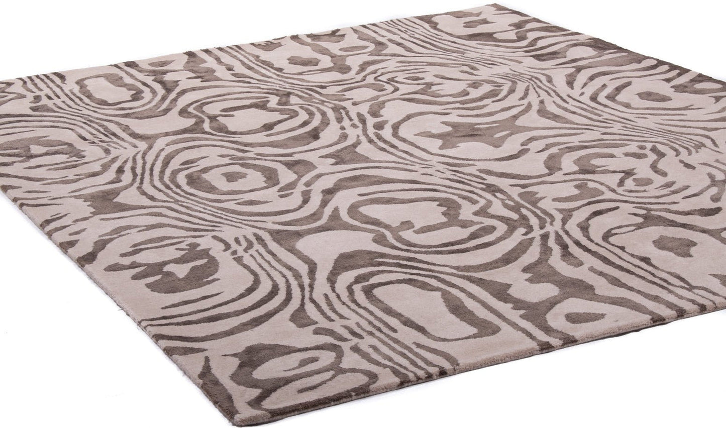 Damascus Beige Handmade Tufted Wool Carpet - Floorshot