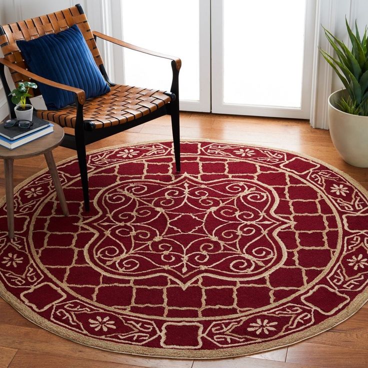 Rain Gale Handmade Tufted Round Wool Carpet - Floorshot