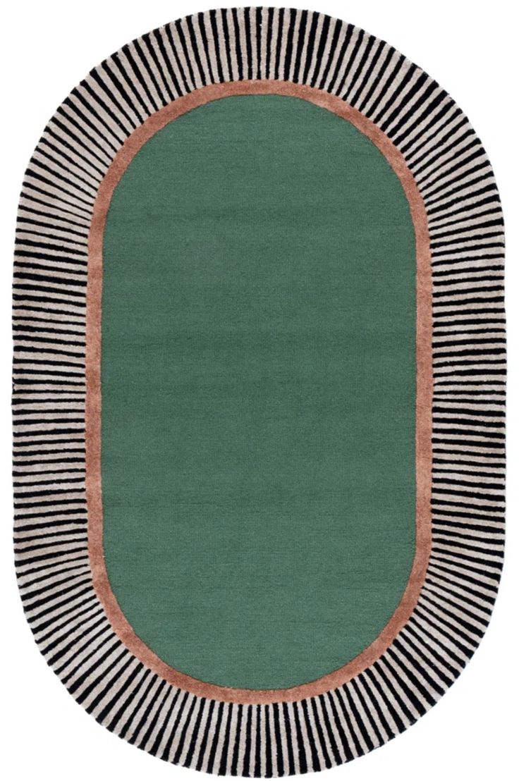 Duster Avenue Handmade Tufted Irregular Shaped Wool Carpet