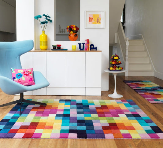 Funk Multicolored Handmade Tufted Wool Carpet - Floorshot