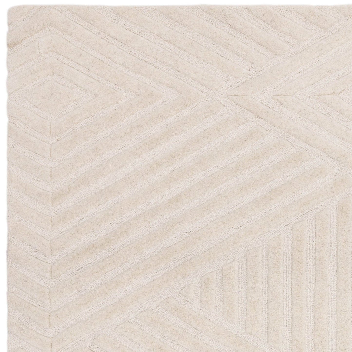 Aqua Rise Handmade Tufted Wool Carpet - CloseUp