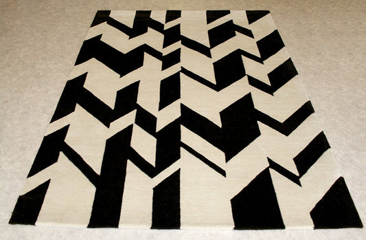 Adrift Zigzag Handmade Tufted Wool Carpet - Floorshot