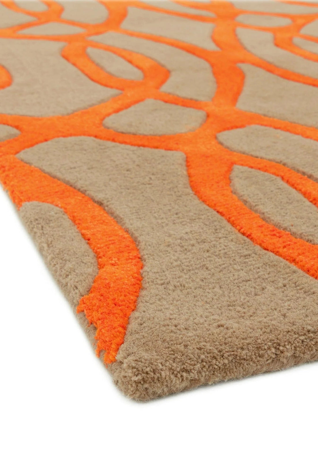 Matrix Wire Handmade Tufted Wool Carpet - Corner