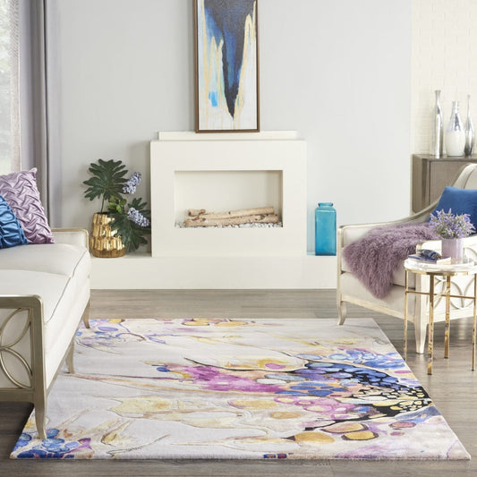 Tribal Neon Handmade Tufted Wool Carpet - Floorshot