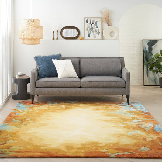 Shimmer Drift Handmade Tufted Wool Carpet - Floorshot