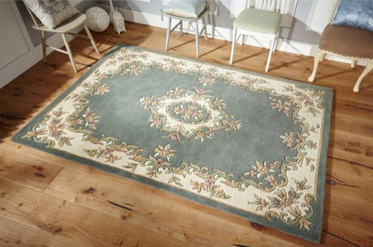 Rise Flowery Handmade Tufted Wool Carpet - Floorshot