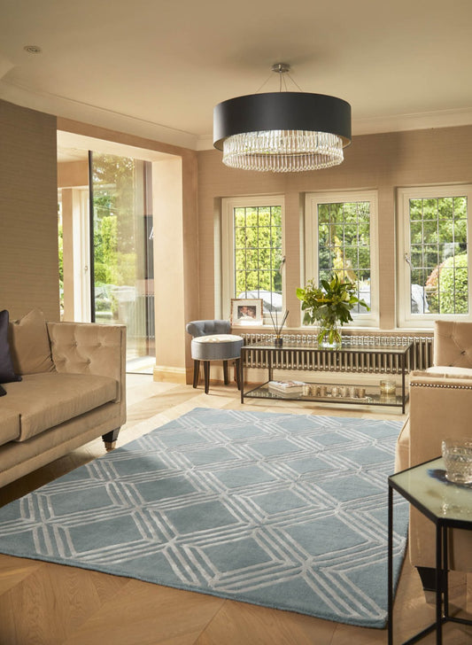 Vienna Diamond Handmade Tufted Wool Carpet - Floorshot