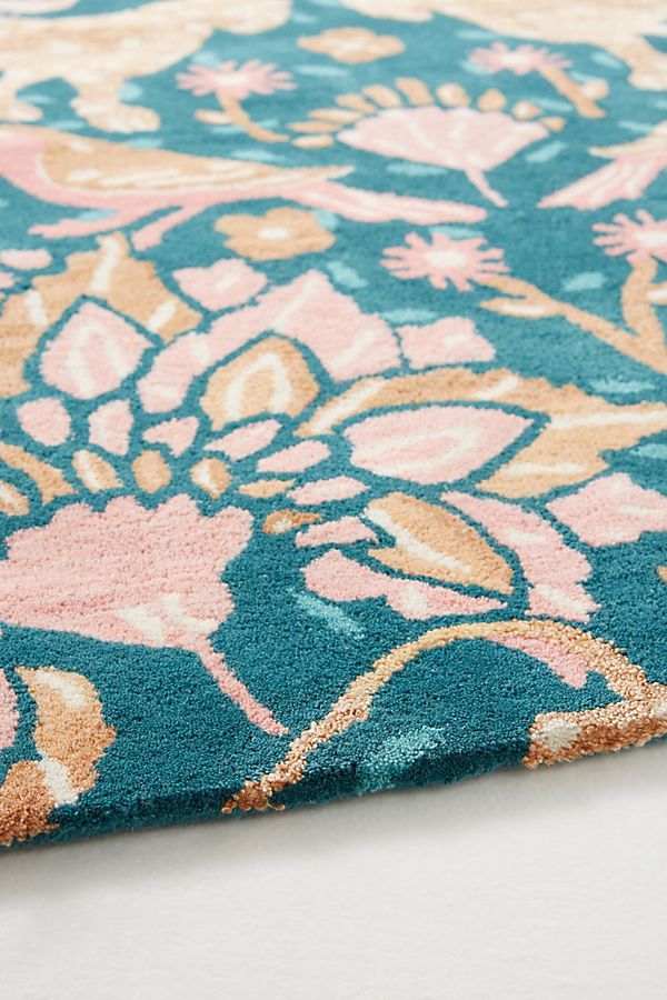 Pastel Dream Handmade Tufted Wool Carpet - Corner