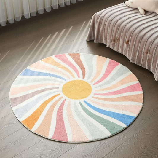 Rock Bristle Handmade Tufted Round Wool Carpet - Floorshot